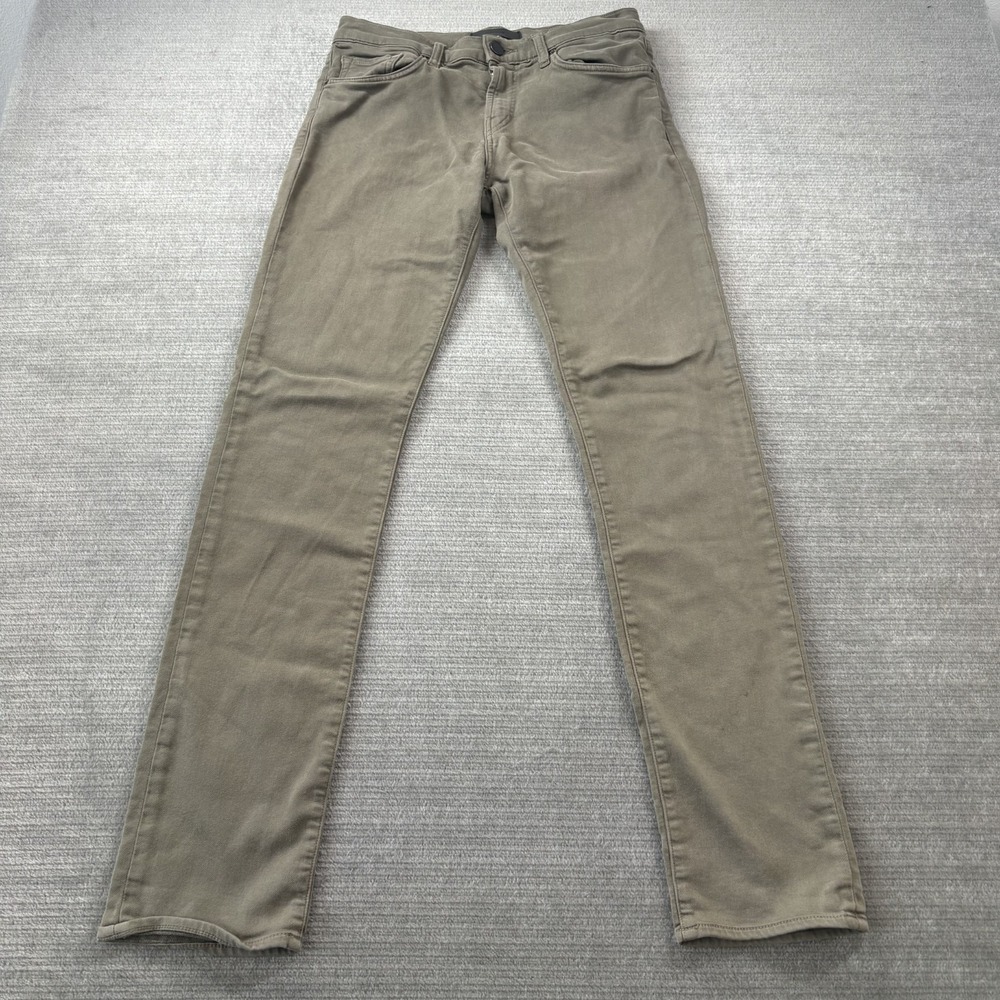J Brand Kane Jeans Mens 30x32 Olive Green Slim Straight Stretch Garment Dyed